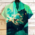 Men's Cat Love Games Print Casual Shirt