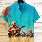 Men's Raccoon Family In The Sun Art Print Casual Shirt