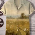 Men's Landscape Oil Painting Art Print Casual Shirt