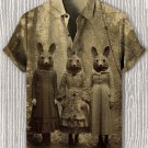 Men's Forest Rabbit Dark Aesthetics Art Print Casual Shirt