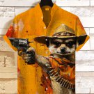 Men's Meerkat Western Gunners Art Print Casual Shirt