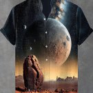 Men's Retro Futuristic Science Fiction Desert Art Printed Shirt