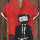 Men's I'm Fine Skeleton In Suit Art Print Casual Shirt