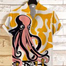 Men's Octopus Playing Chess Print Shirt