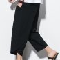Men's Casual Pocket Drawstring Waist Wrapped Cuff Cotton Linen Crop Harem Pants