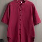 Men's Solid Color Retro Chinese Knot Button Cotton And Linen Shirt