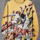 Men's Retro Rugby Match Print Casual Sweatshirt