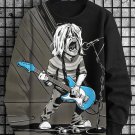 Men's Rock And Roll Guitarist Print Casual Sweatshirt