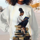 Women's African Woman Who Loves To Read Print Casual Sweatshirt