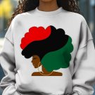 Women's Pan African Flag Afro Girl Graphic Print Casual Sweatshirt