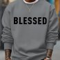 Men's Blessed Art Print Casual Sweatshirt