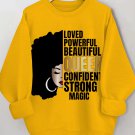 Women's Africa Magic Black Queen Print Cotton Long Sleeve T-Shirt Thin Sweatshirt