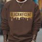Men's Blacknificent Letter Print Casual Sweatshirt