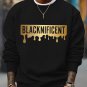 Men's Blacknificent Letter Print Casual Sweatshirt