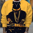 Men's Hip Hop Boy DJ Print Print Casual Sweatshirt