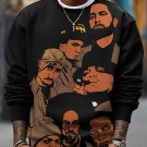 Men's Hip Hop Rap Legends Art Print Casual Sweatshirt
