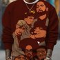 Men's Hip Hop Rap Legends Art Print Casual Sweatshirt