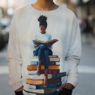Women's Reading Lover Girl Reading Print Casual Sweatshirt
