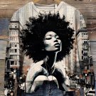 Women's Urban Black Woman Art Print Casual Sweatshirt