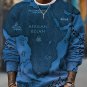 Men's Vintage Africa Map Art Print Casual Sweatshirt