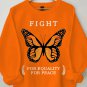 Women's Fight For Equality For Peace Butterfly Print Cotton Long Sleeve T-Shirt Thin Sweatshirt