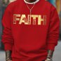 Men's Believe Trust Confidence Hope Acceptance Faith Print Casual Sweatshirt