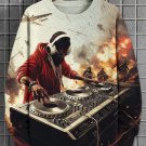 Men's Soldiers Fighting Against War Black Man DJ Art Print Casual Sweatshirt