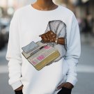 Women's Reading Lover Art Print Cotton Long Sleeve T-Shirt Thin Sweatshirt