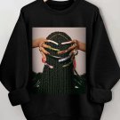 Women's Beautiful Braids And Nails Print Cotton Long Sleeve T-Shirt Thin Sweatshirt