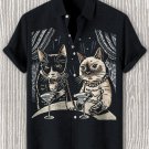 Men's Agent Cat Team Art Print Casual Shirt