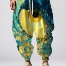 Men's Dream Demon Eye Abstract Fluid Art Print Loose Drawstring Waist Sweatpants