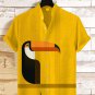 Men's Toucan In The Trees Art Print Linen Blend Shirt