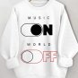 Women's Music On World Off Print Cotton Casual Sweatshirt