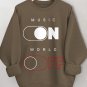 Women's Music On World Off Print Cotton Casual Sweatshirt