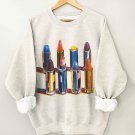Women's Lipstick Print Casual Sweatshirt