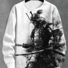 Men's Samurai Ink Art Print Casual Sweatshirt
