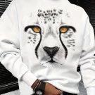Men's Cheetah Graphic Print Casual Sweatshirt