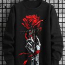 Men's Holding A Flower In Hand Art Print Casual Sweatshirt