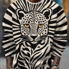 Men's Leopard Striped Art Print Casual Sweatshirt