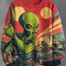 Men's Funny Alien Police Art Print Casual Sweatshirt