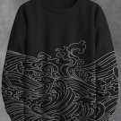 Men's Great Wave Japanese Art Print Casual Sweatshirt