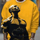 Men's Muscle Black Man Print Casual Sweatshirt