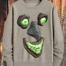 Men's Green Eyed Tree Face 3D Print Casual Sweatshirt