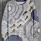 Men's Lotus Leaf And Fish Relief Art Print Casual Sweatshirt
