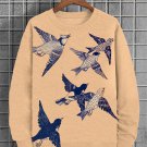 Men's Flying Birds Art Print Casual Sweatshirt