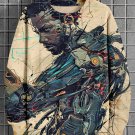 Men's Futuristic Sci-Fi Punk Mechanical Man Print Casual Sweatshirt