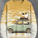 Men's Retro Nostalgia Car Travel Movie Art Print Casual Sweatshirt