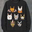 Men's Halloween Cats Art Print Casual Sweatshirt
