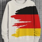 Men's Germany German Flag Art Print Casual Long Sleeve Sweatshirt