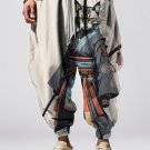 Men's Japanese Samurai Cat Graphic Printed Retro Sweatpants